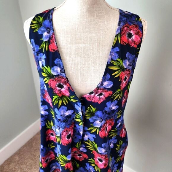 Lumiere Women's Floral Sleeveless Splice Neck Romper Size Small - Picture 2 of 6